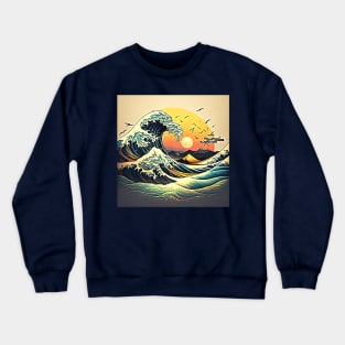 Vintage Kanagawa Wave T-Shirt Crewneck Sweatshirt